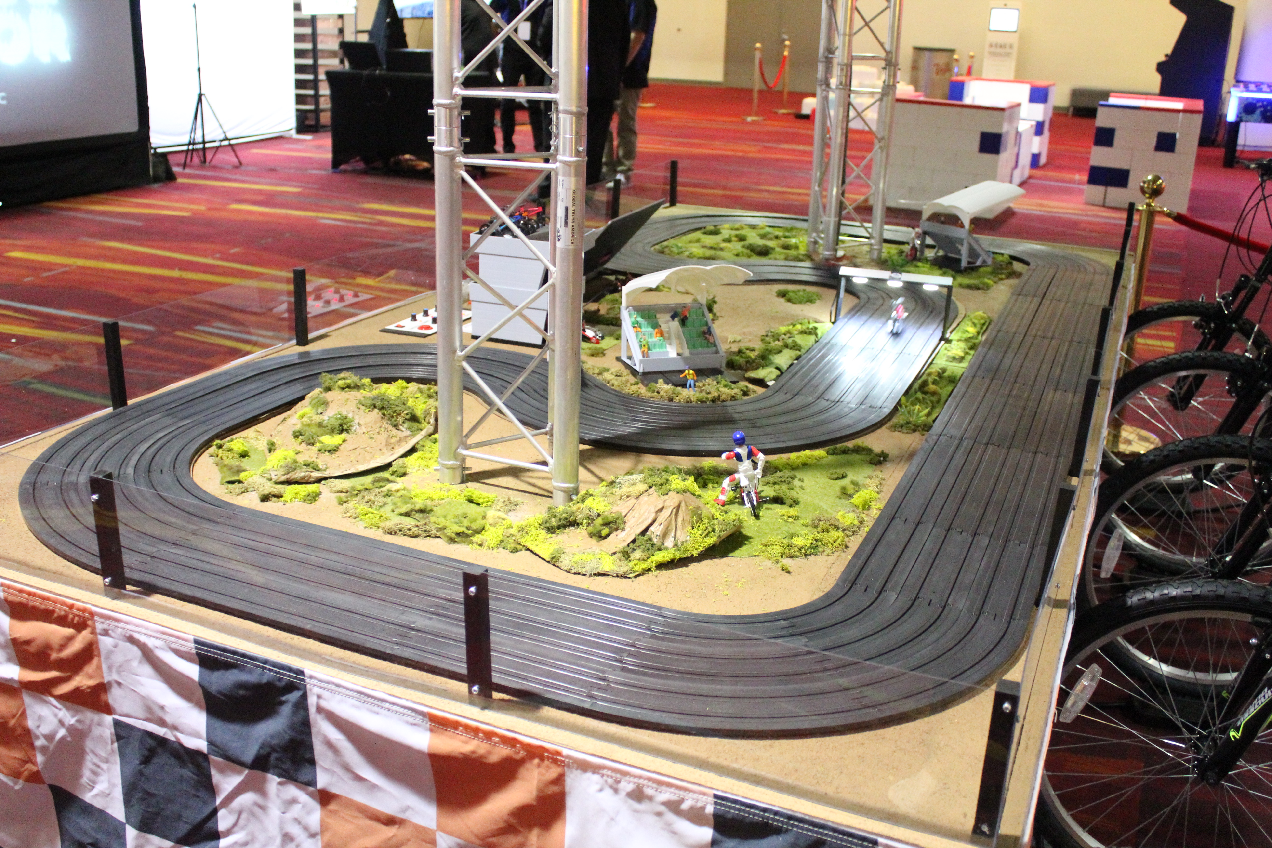 bicycle powered slot car track