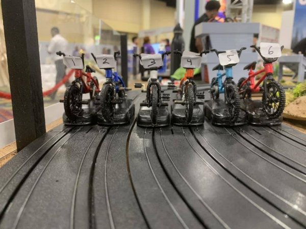 pedal powered slot car racing