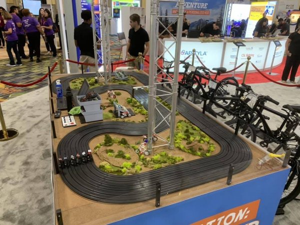 pedal powered slot car racing